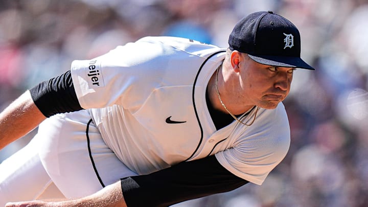 Detroit Tigers pitcher Tarik Skubal (29) throws against Cleveland Guardians during the first inning at Comerica Park in Detroit on Thursday, Sept. 18, 2025. Detroit Tigers pitcher Tarik Skubal (29) throws against Cleveland Guardians during the first inning at Comerica Park in Detroit on Thursday, Sept. 18, 2025.