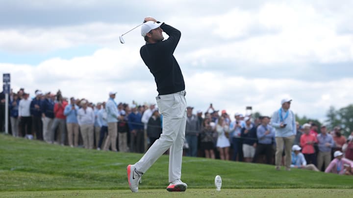 Scottie Scheffler was two strokes off the lead through 36 holes at the PGA.