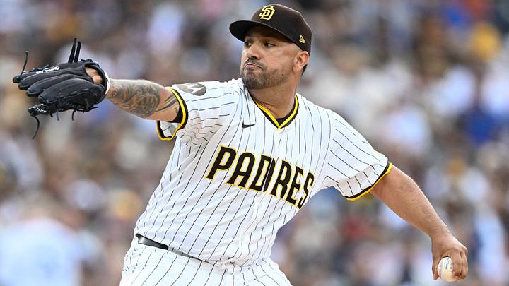 Aug 23, 2025; San Diego, California, USA; San Diego Padres starting pitcher Nestor Cortes (65) delivers during the first inning against the Los Angeles Dodgers at Petco Park. Mandatory Credit: Denis Poroy-Imagn Images Aug 23, 2025; San Diego, California, USA; San Diego Padres starting pitcher Nestor Cortes (65) delivers during the first inning against the Los Angeles Dodgers at Petco Park. Mandatory Credit: Denis Poroy-Imagn Images