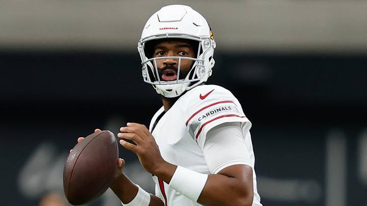 Aug 13, 2026; Paradise, Nevada, USA; Arizona Cardinals quarterback Jacoby Brissett (7) throws a pass during the game against the Las Vegas Raiders at Allegiant Stadium. Mandatory Credit: David Brytus-Imagn Images Aug 13, 2026; Paradise, Nevada, USA; Arizona Cardinals quarterback Jacoby Brissett (7) throws a pass during the game against the Las Vegas Raiders at Allegiant Stadium. Mandatory Credit: David Brytus-Imagn Images