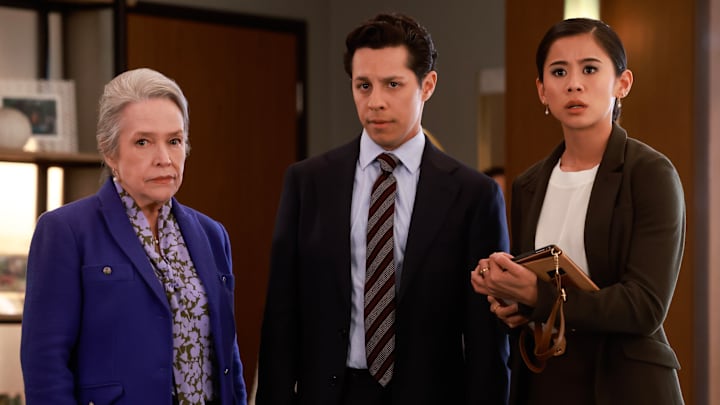 Kathy Bates, David Del Rio, and Leah Lewis in Matlock on CBS