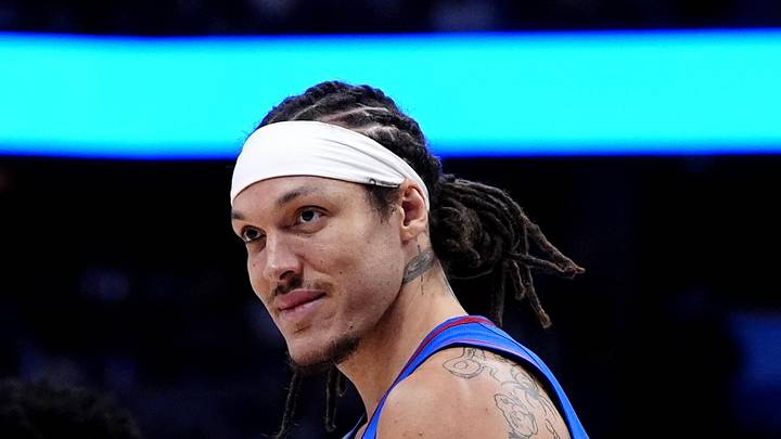 Denver Nuggets forward Aaron Gordon (32) reacts to a offensive foul called on the Houston Rockets during the second quarter at Ball Arena on Mar 11, 2026.