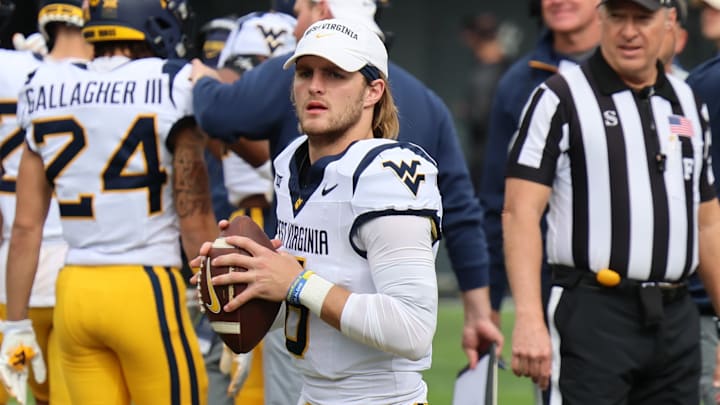 West Virginia University quarterback Garrett Greene