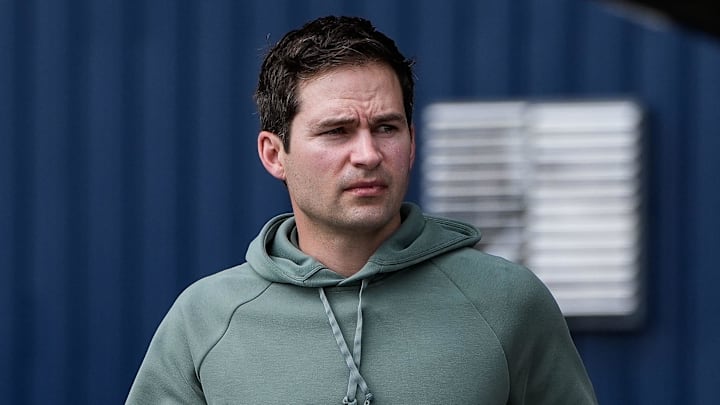Detroit Tigers president of baseball operation Scott Harris during spring training at TigerTown in Lakeland, Fla. on Sunday, Feb. 16, 2025. Detroit Tigers president of baseball operation Scott Harris during spring training at TigerTown in Lakeland, Fla. on Sunday, Feb. 16, 2025.