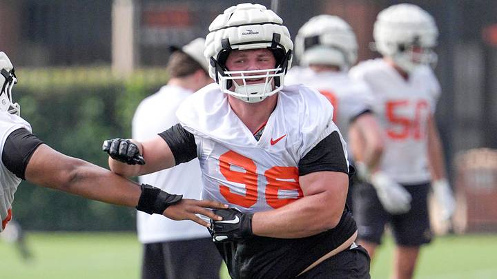 Oklahoma State defensive tackle Luke Webb. Oklahoma State defensive tackle Luke Webb.