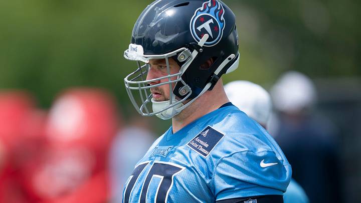 Tennessee Titans guard Kevin Zeitler (70) goes through drills during mandatory Titans Minicamp at Ascension Saint Thomas Sports Park in Nashville, Tenn., Tuesday, June 10, 2025. Tennessee Titans guard Kevin Zeitler (70) goes through drills during mandatory Titans Minicamp at Ascension Saint Thomas Sports Park in Nashville, Tenn., Tuesday, June 10, 2025.