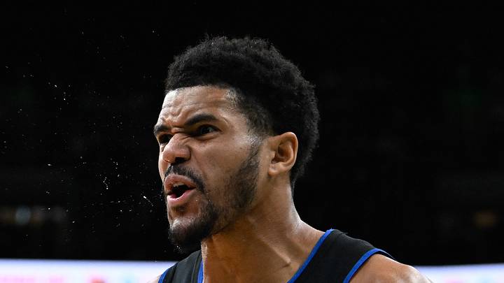 Detroit Pistons forward Tobias Harris (12) reacts to game action during the first half against the Boston Celtics at TD Garden on Dec 12, 2024.