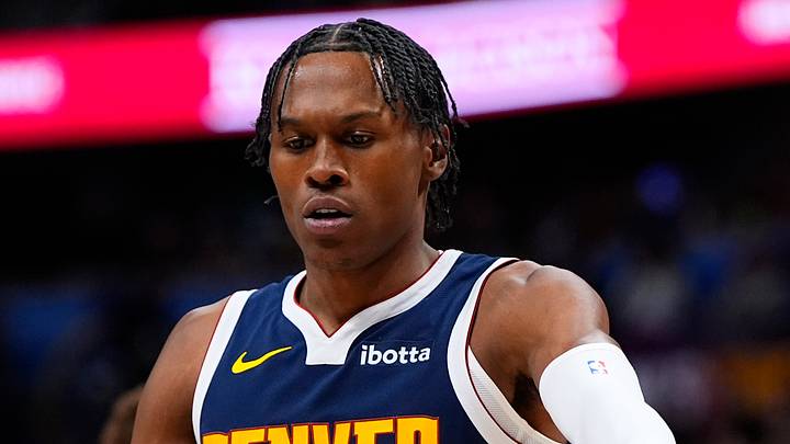 Denver Nuggets guard Peyton Watson (8) reacts against the Atlanta Hawks at Ball Arena on January 9, 2026. Denver Nuggets guard Peyton Watson (8) reacts against the Atlanta Hawks at Ball Arena on January 9, 2026.