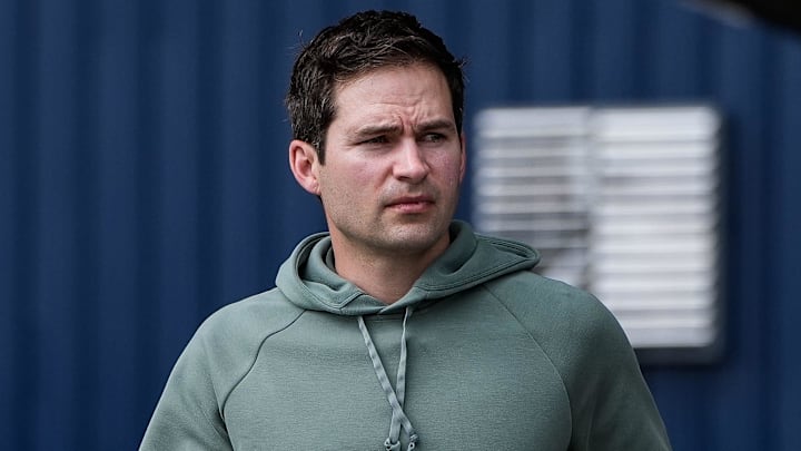 Detroit Tigers president of baseball operation Scott Harris during spring training at TigerTown in Lakeland, Fla. on Sunday, Feb. 16, 2025.