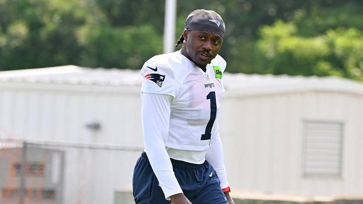 Jul 28, 2026; Foxborough, MA, USA; New England Patriots wide receiver A.J. Brown (1) walks to practice for training camp at Gillette Stadium. Mandatory Credit: Eric Canha-Imagn Images Jul 28, 2026; Foxborough, MA, USA; New England Patriots wide receiver A.J. Brown (1) walks to practice for training camp at Gillette Stadium. Mandatory Credit: Eric Canha-Imagn Images