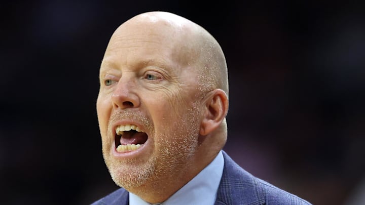 Mar 22, 2026; Philadelphia, PA, USA; UCLA Bruins head coach Mick Cronin reacts in the first half during a second round game of the men's 2026 NCAA Tournament at Xfinity Mobile Arena. Mandatory Credit: Bill Streicher-Imagn Images