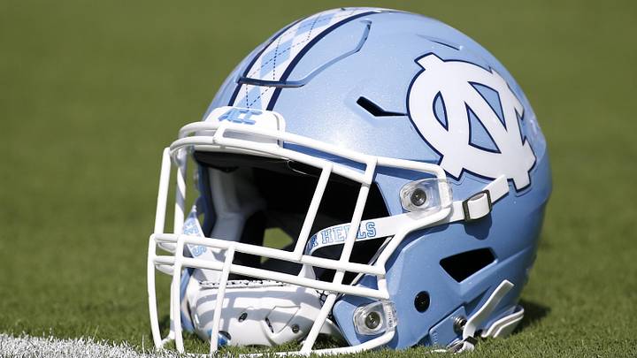 Sep 30, 2017; Atlanta, GA, USA; Detailed view of a North Carolina Tar Heels helmet on the field before a game against the Georgia Tech Yellow Jackets at Bobby Dodd Stadium. Mandatory Credit: Brett Davis-Imagn Images Sep 30, 2017; Atlanta, GA, USA; Detailed view of a North Carolina Tar Heels helmet on the field before a game against the Georgia Tech Yellow Jackets at Bobby Dodd Stadium. Mandatory Credit: Brett Davis-Imagn Images