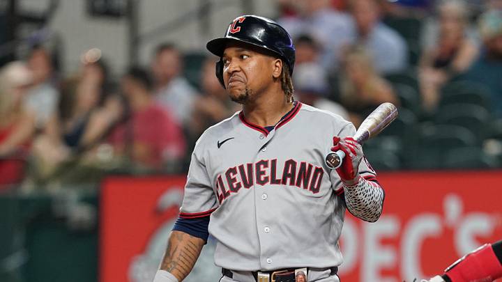Jun 6, 2026; Arlington, Texas, USA; Cleveland Guardians third baseman Jose Ramirez (11) reacts to a strike from the Texas Rangers at Globe Life Field. Mandatory Credit: Dustin Safranek-Imagn Images Jun 6, 2026; Arlington, Texas, USA; Cleveland Guardians third baseman Jose Ramirez (11) reacts to a strike from the Texas Rangers at Globe Life Field. Mandatory Credit: Dustin Safranek-Imagn Images
