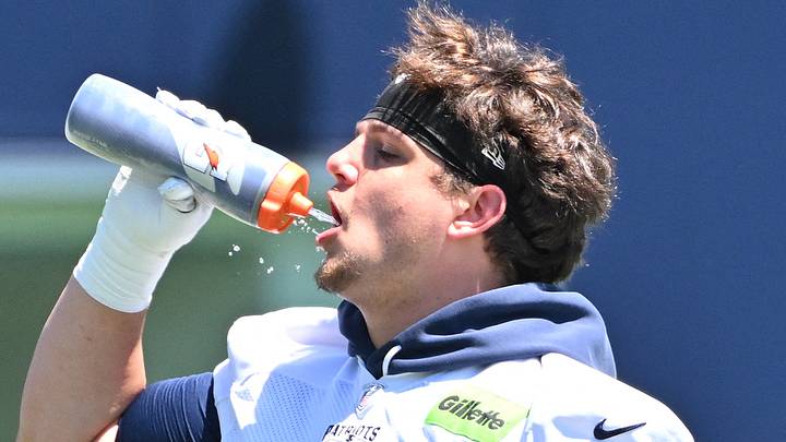 Jun 9, 2026; Foxborough, MA, USA; New England Patriots offensive tackle Will Campbell (66) gets a drink during minicamp at Gillette Stadium. Mandatory Credit: Eric Canha-Imagn Images Jun 9, 2026; Foxborough, MA, USA; New England Patriots offensive tackle Will Campbell (66) gets a drink during minicamp at Gillette Stadium. Mandatory Credit: Eric Canha-Imagn Images