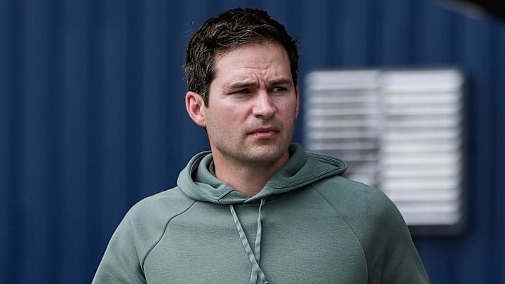Detroit Tigers president of baseball operation Scott Harris during spring training at TigerTown in Lakeland, Fla. on Sunday, Feb. 16, 2025. Detroit Tigers president of baseball operation Scott Harris during spring training at TigerTown in Lakeland, Fla. on Sunday, Feb. 16, 2025.