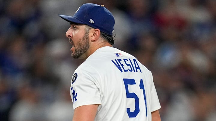 Los Angeles Dodgers pitcher Alex Vesia Los Angeles Dodgers pitcher Alex Vesia