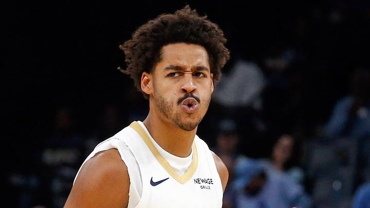 Oct 22, 2025; Memphis, Tennessee, USA; New Orleans Pelicans guard Jordan Poole (3) reacts during the second quarter against the Memphis Grizzlies at FedExForum. Mandatory Credit: Petre Thomas-Imagn Images Oct 22, 2025; Memphis, Tennessee, USA; New Orleans Pelicans guard Jordan Poole (3) reacts during the second quarter against the Memphis Grizzlies at FedExForum. Mandatory Credit: Petre Thomas-Imagn Images