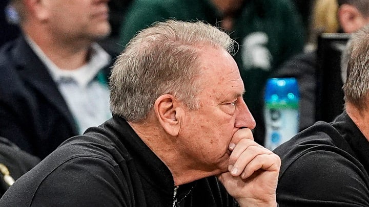 Michigan State head coach Tom Izzo watches a play against UCLA during the second half of Big Ten tournament quarterfinal at United Center in Chicago on Friday, March 13, 2026. Michigan State head coach Tom Izzo watches a play against UCLA during the second half of Big Ten tournament quarterfinal at United Center in Chicago on Friday, March 13, 2026.