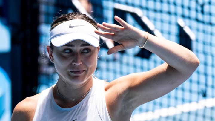 Paula Badosa celebrates during her match Paula Badosa celebrates during her match