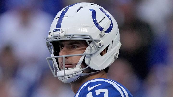 Indianapolis Colts quarterback Daniel Jones drops back to pass Indianapolis Colts quarterback Daniel Jones drops back to pass