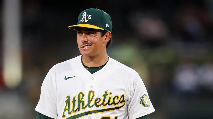 Jun 18, 2026; West Sacramento, California, USA; Athletics pitcher Gage Jump (61) walks off the mound during the seventh inning against the Los Angeles Angels at Sutter Health Park. Mandatory Credit: Sergio Estrada-Imagn Images Jun 18, 2026; West Sacramento, California, USA; Athletics pitcher Gage Jump (61) walks off the mound during the seventh inning against the Los Angeles Angels at Sutter Health Park. Mandatory Credit: Sergio Estrada-Imagn Images
