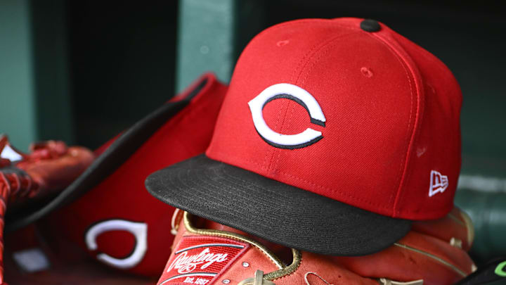 General view of Cincinnati Reds hat General view of Cincinnati Reds hat