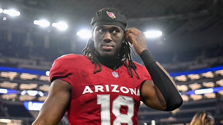 Nov 3, 2025; Arlington, Texas, USA; Arizona Cardinals wide receiver Marvin Harrison Jr. (18) walks off the field after the game between the Dallas Cowboys and the Arizona Cardinals at AT&T Stadium. Mandatory Credit: Jerome Miron-Imagn Images