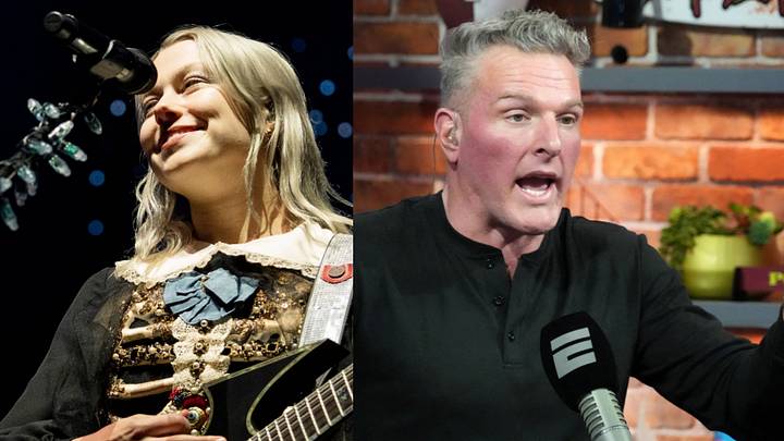 Phoebe Bridgers and Pat McAfee are revered by college students nationwide. On Friday, fate brought their paths together. Phoebe Bridgers and Pat McAfee are revered by college students nationwide. On Friday, fate brought their paths together.