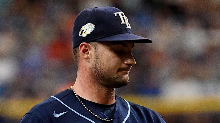 Tampa Bay pitcher Shane McClanahan felt some biceps soreness during a bullpen session Monday and has been shut down again. 