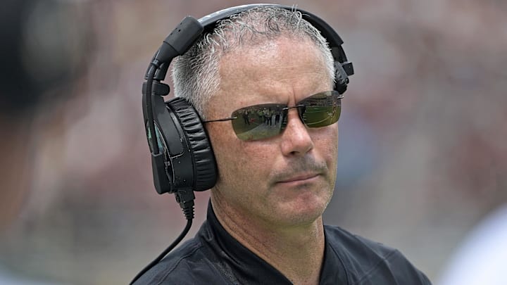Sep 6, 2025; Tallahassee, Florida, USA; Florida State Seminoles head coach Mike Norvell during the second half against the East Texas A&M Lions at Doak S. Campbell Stadium. Mandatory Credit: Melina Myers-Imagn Images