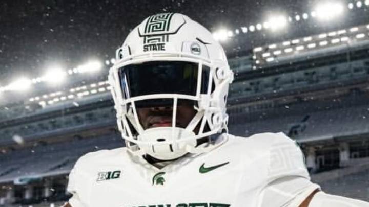 Michigan State safety Devin Vaught on a visit to East Lansing while he was in the transfer portal. Michigan State safety Devin Vaught on a visit to East Lansing while he was in the transfer portal.