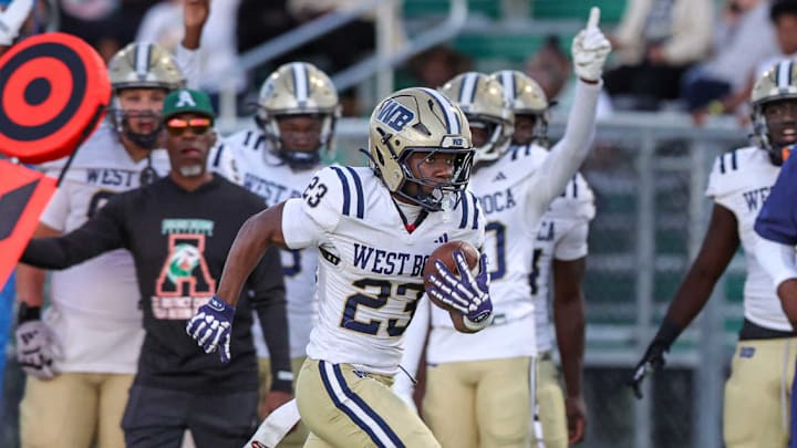 West Boca Raton's high-flying offense will look to keep their momentum going as they have scored at least 31 points in four straight games. West Boca Raton's high-flying offense will look to keep their momentum going as they have scored at least 31 points in four straight games.