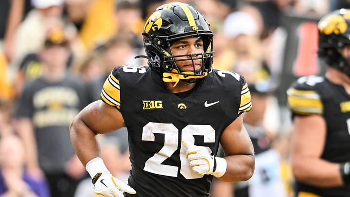 Sep 19, 2026; Iowa City, Iowa, USA; Iowa Hawkeyes running back Xavier Williams (26) comes off the field after scoring a touchdown against the UNI Panthers during the second quarter at Kinnick Stadium. Mandatory Credit: Jeffrey Becker-Imagn Images Sep 19, 2026; Iowa City, Iowa, USA; Iowa Hawkeyes running back Xavier Williams (26) comes off the field after scoring a touchdown against the UNI Panthers during the second quarter at Kinnick Stadium. Mandatory Credit: Jeffrey Becker-Imagn Images