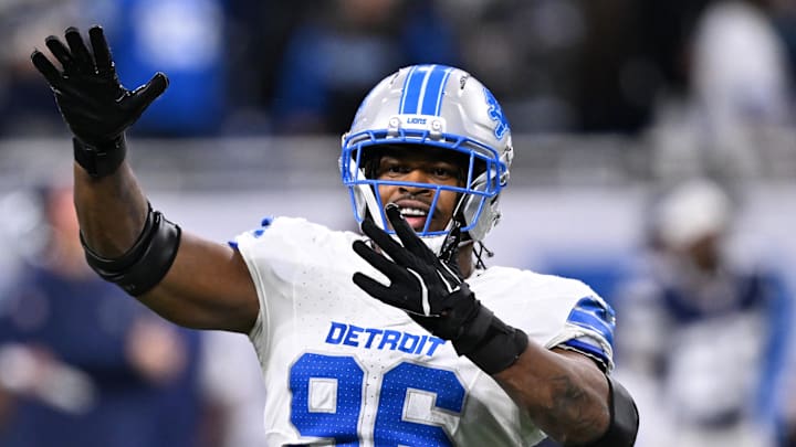Detroit Lions linebacker Al-Quadin Muhammad (96) during the second half against the Dallas Cowboys
