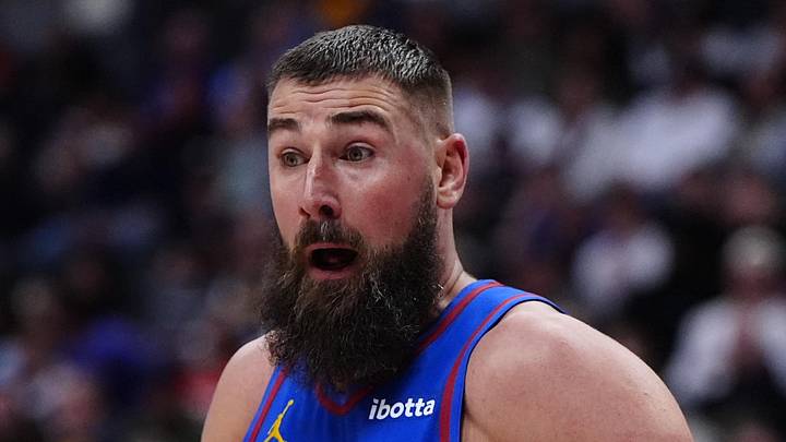 Mar 11, 2026; Denver, Colorado, USA; Denver Nuggets center Jonas Valanciunas (17) controls the ball in the fourth quarter against the Houston Rockets at Ball Arena. Mandatory Credit: Ron Chenoy-Imagn Images Mar 11, 2026; Denver, Colorado, USA; Denver Nuggets center Jonas Valanciunas (17) controls the ball in the fourth quarter against the Houston Rockets at Ball Arena. Mandatory Credit: Ron Chenoy-Imagn Images