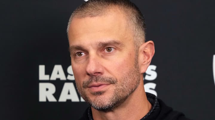 Feb 25, 2025; Indianapolis, IN, USA; Las Vegas Raiders general manager John Spytek on radio row during the NFL Scouting Combine at the Indiana Convention Center. Mandatory Credit: Kirby Lee-Imagn Images Feb 25, 2025; Indianapolis, IN, USA; Las Vegas Raiders general manager John Spytek on radio row during the NFL Scouting Combine at the Indiana Convention Center. Mandatory Credit: Kirby Lee-Imagn Images
