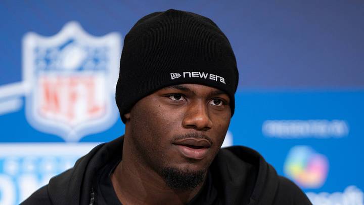 New Indianapolis Colts defensive back AJ Haulcy speaks to members of the media