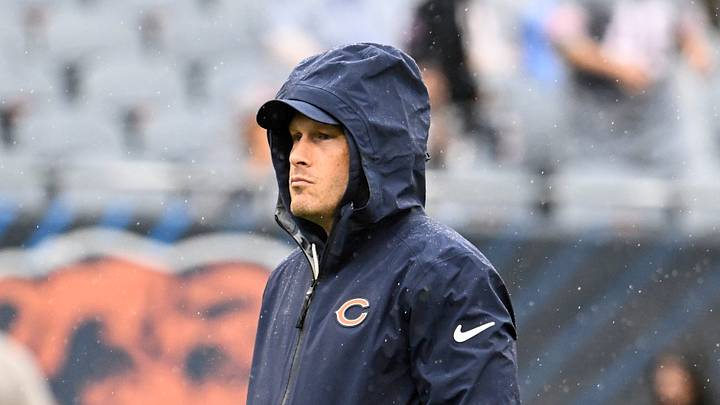 Sep 20, 2026; Chicago, Illinois, USA; Chicago Bears head coach Ben Johnson looks on during warmups before the game against the Minnesota Vikings at Soldier Field. Mandatory Credit: Matt Marton-Imagn Images Sep 20, 2026; Chicago, Illinois, USA; Chicago Bears head coach Ben Johnson looks on during warmups before the game against the Minnesota Vikings at Soldier Field. Mandatory Credit: Matt Marton-Imagn Images