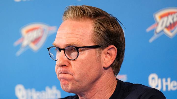 Sam Presti, Thunder General Manager, has his end-of-season media access, Monday, June 8, 2026. Sam Presti, Thunder General Manager, has his end-of-season media access, Monday, June 8, 2026.