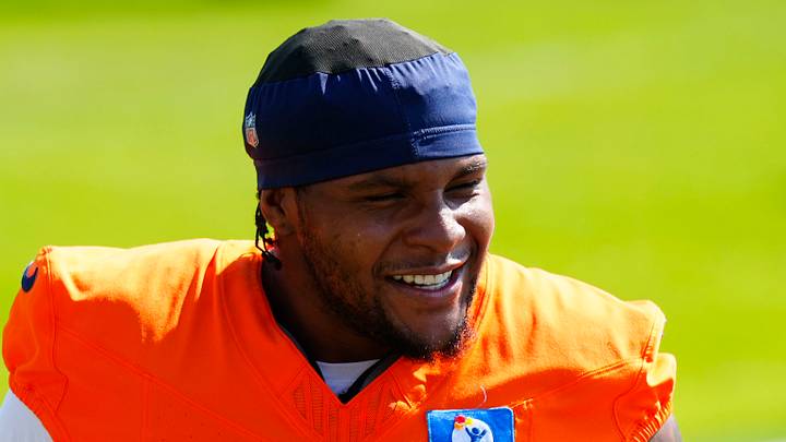 Denver Broncos defensive tackle Tyler Onyedim Denver Broncos defensive tackle Tyler Onyedim