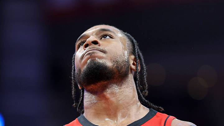 Houston Rockets forward Cam Whitmore (7) reacts after a play during the fourth quarter against the Los Angeles Clippers at Toyota Center on Mar 6, 2024. Houston Rockets forward Cam Whitmore (7) reacts after a play during the fourth quarter against the Los Angeles Clippers at Toyota Center on Mar 6, 2024.