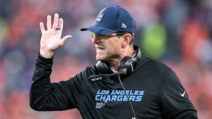 Los Angeles Chargers head coach Jim Harbaugh