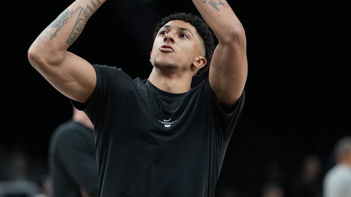 Oct 27, 2026; San Antonio, Texas, USA;  Sacramento Kings guard Nique Clifford (10) warms up before the game against the San Antonio Spurs at Frost Bank Center.  Mandatory Credit: Daniel Dunn-Imagn Images