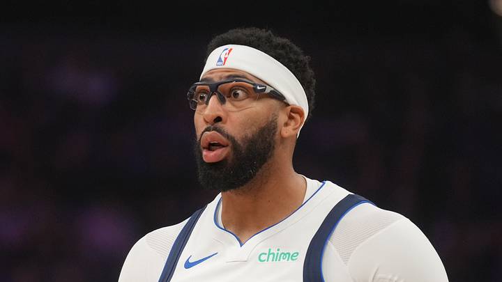 Sacramento, California, USA; Dallas Mavericks forward Anthony Davis (3) reacts after being fouled against the Sacramento Kings in the first quarter at the Golden 1 Center on Jan 6, 2026. Sacramento, California, USA; Dallas Mavericks forward Anthony Davis (3) reacts after being fouled against the Sacramento Kings in the first quarter at the Golden 1 Center on Jan 6, 2026.