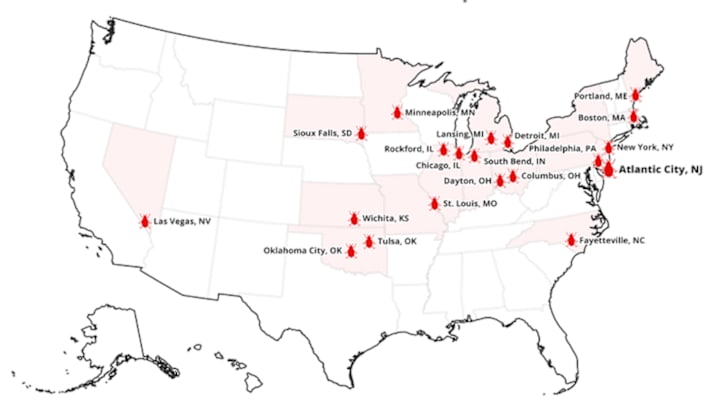 Midwest and Northeast cities are the most fed up with beg bugs.
