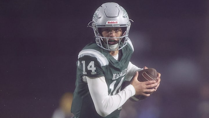 De La Salle senior QB Brayden Knight takes over the offense for the Spartans heading into Friday's 7:30 p.m. home game versus Florida power Lakeland. De La Salle senior QB Brayden Knight takes over the offense for the Spartans heading into Friday's 7:30 p.m. home game versus Florida power Lakeland.
