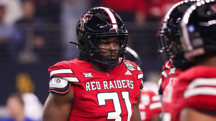 Texas Tech's David Bailey looks to the sideline during the Big 12 Conference championship football game, Saturday, Nov. 6, 2025, at AT&T Stadium in Arlington. Texas Tech's David Bailey looks to the sideline during the Big 12 Conference championship football game, Saturday, Nov. 6, 2025, at AT&T Stadium in Arlington.