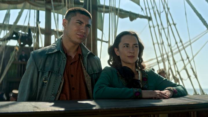 Shadow and Bone. (L to R) Archie Renaux as Malyen Oretsev, Jessie Mei Li as Alina Starkov in episode 201 of Shadow and Bone. Cr. Courtesy of Netflix © 2022