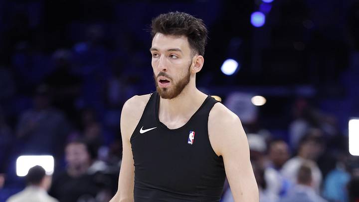 May 30, 2026; Oklahoma City, Oklahoma, USA; Oklahoma City Thunder center Chet Holmgren (7) warms up before game seven against the San Antonio Spurs in the western conference finals for the 2026 NBA playoffs at Paycom Center. Mandatory Credit: Alonzo Adams-Imagn Images