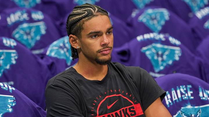 Atlanta Hawks forward Asa Newell (14) against the Charlotte Hornets at the Spectrum Center on Oct. 23, 2026. Atlanta Hawks forward Asa Newell (14) against the Charlotte Hornets at the Spectrum Center on Oct. 23, 2026.